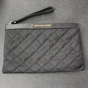 Michael Kors Black Quilted Clutch Bag